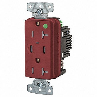 USB Receptacle Red 1 hp