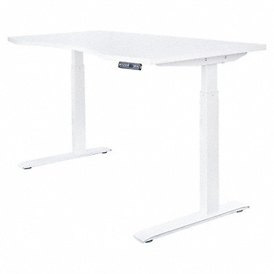 Height Adjustable Desk 60x30 White Wood