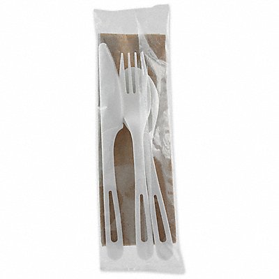 Disp Cutlery Set White Med Weight PK 250