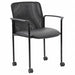 Guest Chair with Casters Black Mesh