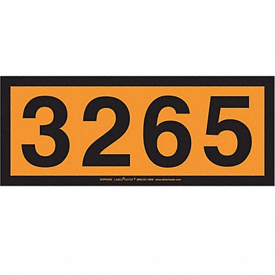 DOT Container Placard Message 3265 PK25