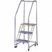 Rolling Ladder Aluminum 28-1/2 In.H