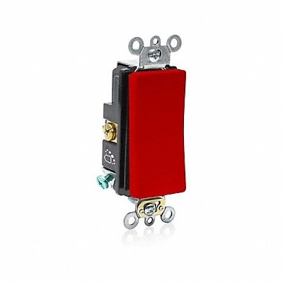 Wall Switch Red Single Pole 2 hp