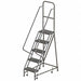 Rolling Ladder 5 Step Steel Serrated