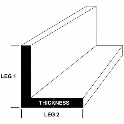 SS Angle Equal 304 24 in Overall L