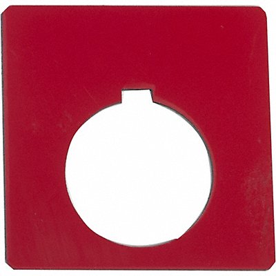 Blank Legend Plate Square Red