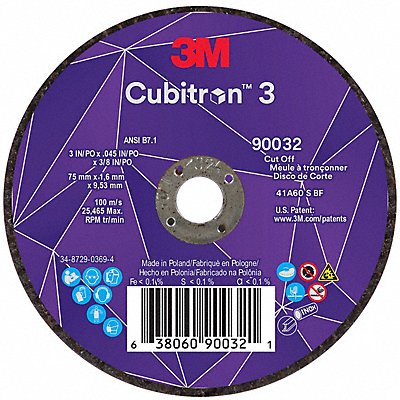 Abrasive Cut-Off Wheel 3/8 in Connector