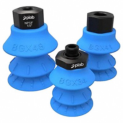 Vacuum Cup Silicone Blue 34 mm Dia PK5