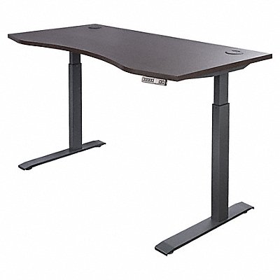 Height Adjustable Desk 60x30 Walnt Wood