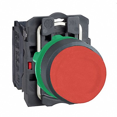 H7076 Non-Illum Push Button 22mm 1NC Red