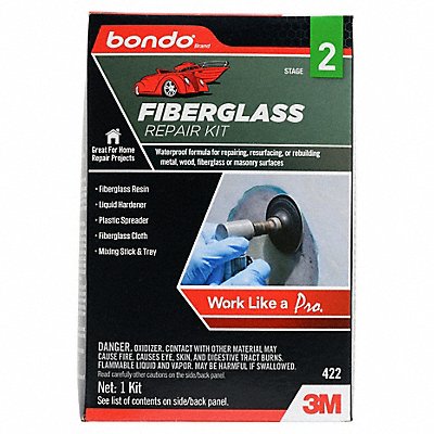 BondoFiberglass Res Repair Kit 00422 PK6