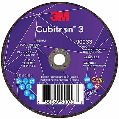 Abrasive Cut-Off Wheel 3/8 in Connector