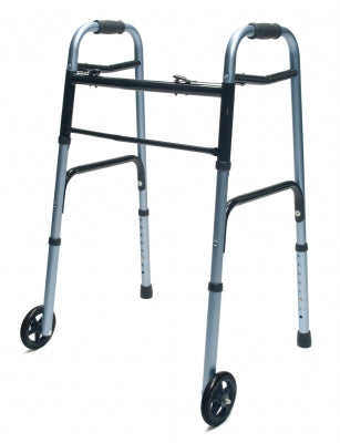 Dual Release Folding Walker with Wheels