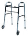 Dual Release Folding Walker with Wheels