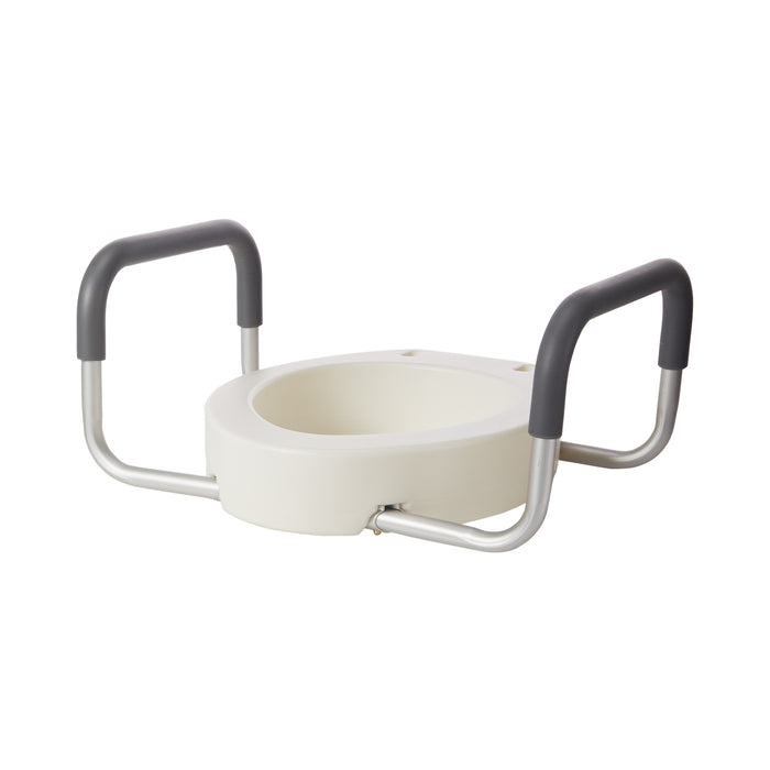 Elongated Raised Toilet Seat with Arms