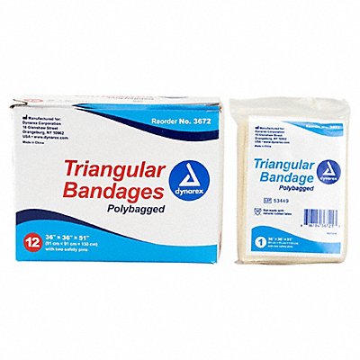 Triangular Bandage 36in W x 51in L PK12