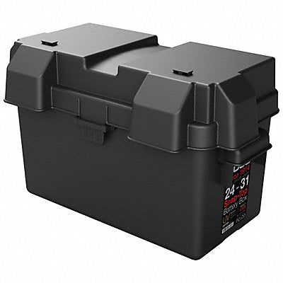 Battery Box Snap Closure Black Plastic