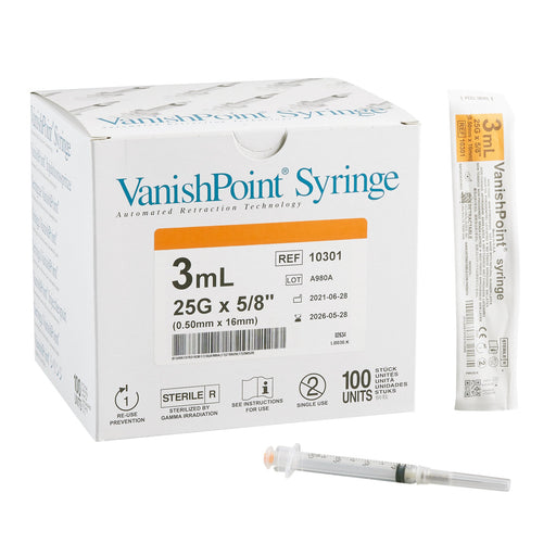 Safety Hypodermic Syringe with Needle