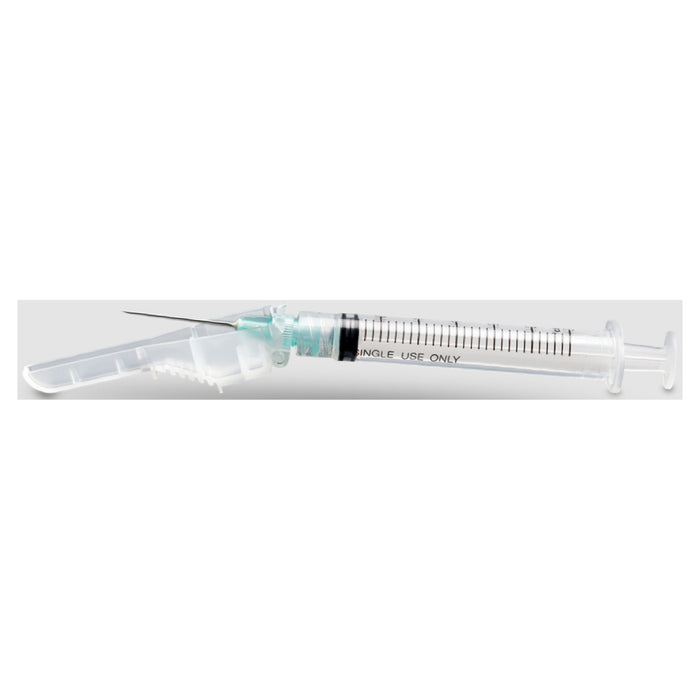 Safety Hypodermic Syringe with Needle