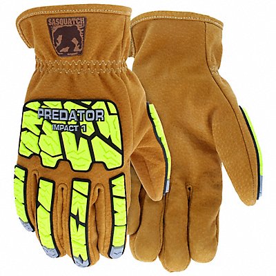 Leather Gloves A5 Brown/Green 2XL PR