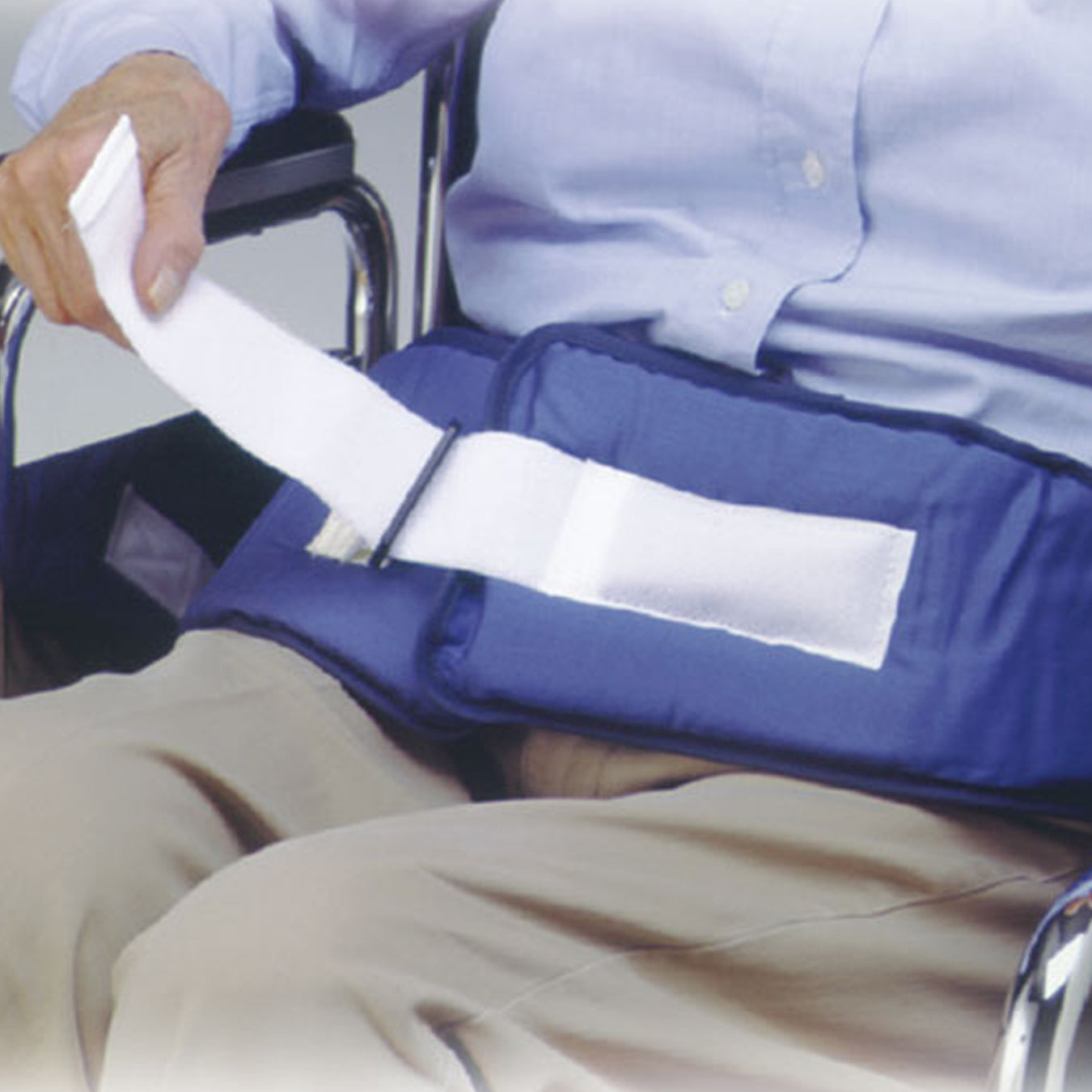 Resident-Release Wheelchair Safety Belt