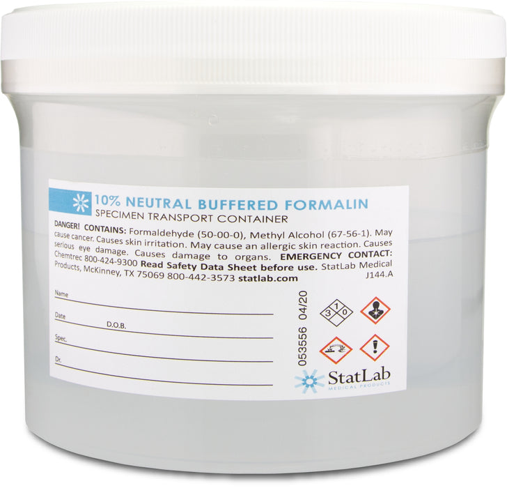 Prefilled Formalin Container