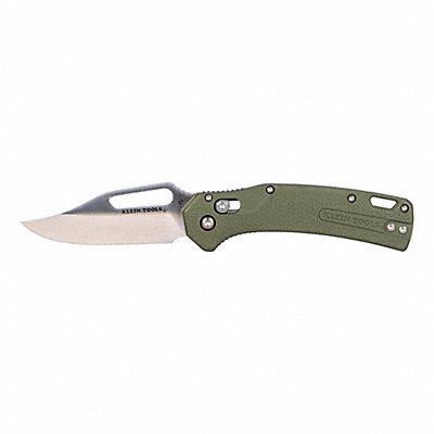 KTO Knife Clip Point Blade Green Handle