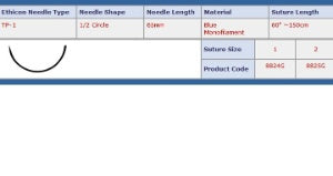 Nonabsorbable Suture with Needle