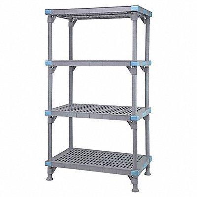 Freestanding Stationary Plastic Shelving