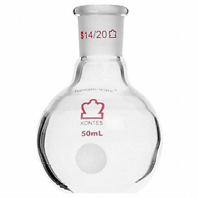 Round Bottom Flask 50 mL 153 mm H