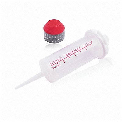 Pipettor Syringe 37.5mL Red PK50