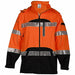 Rain Jacket Reflctv Piping Orange 4X-5X