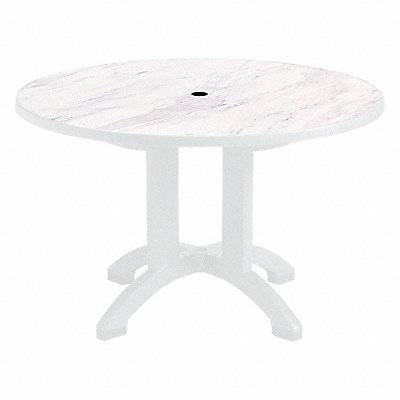 Aquaba 48 Round Table in White