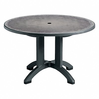 Aquaba 48 Round Table Charcoal