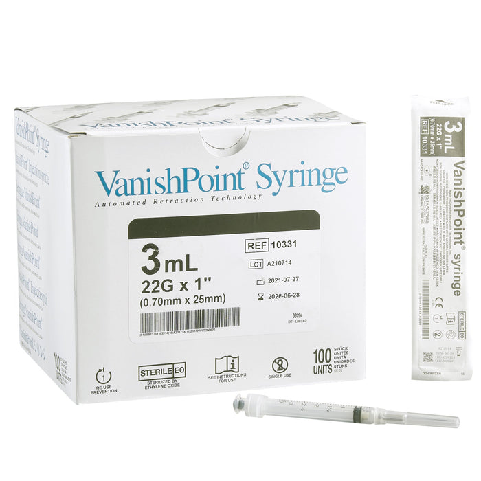 Safety Hypodermic Syringe with Needle