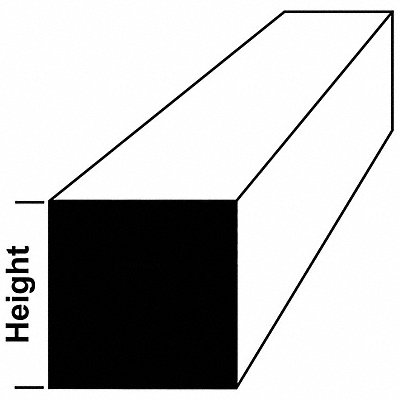 Alloy Steel Square Bar 18 in L 3/4 in W