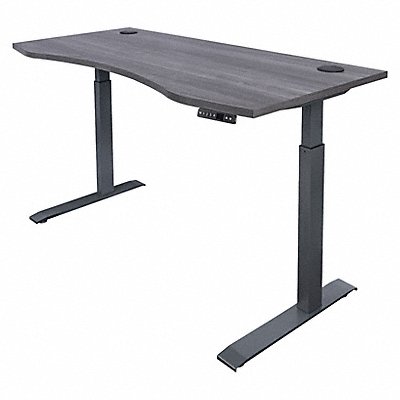 Adjustable Desk 60 W 30 D Gray Top