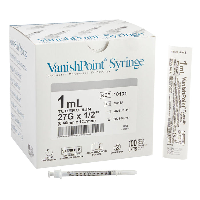 Safety Tuberculin Syringe with Needle