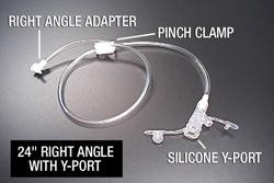 Right Angle Connector with Y-Port Adapter