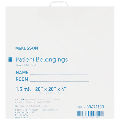 Patient Belongings Bag