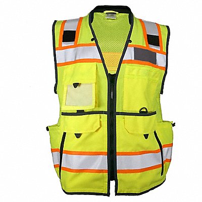 High-Visibility Vest Black/Lime Men s 3X