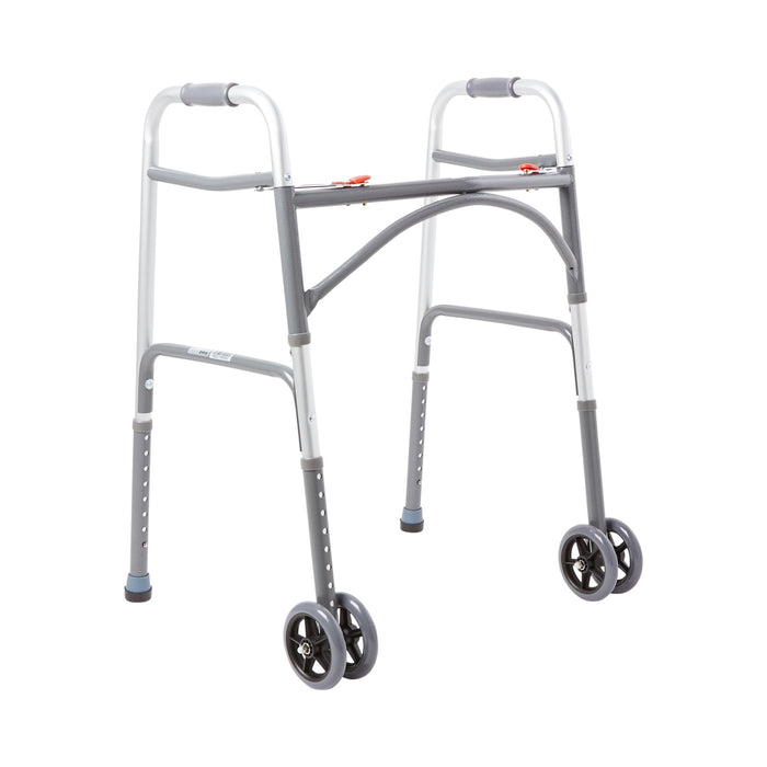 Bariatric Dual Release Folding Walker with Wheels