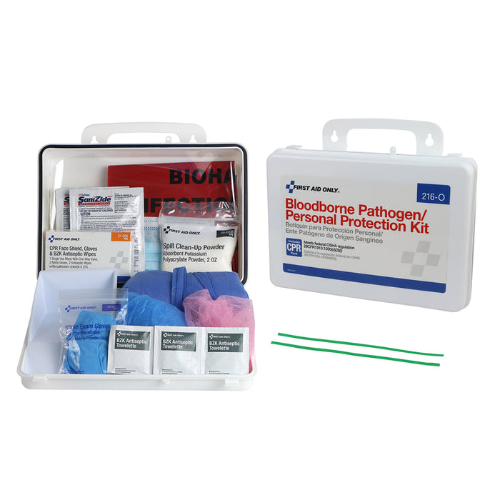 Bloodborne Pathogen Spill Clean Up / Personal Protection With CPR Pack Kit