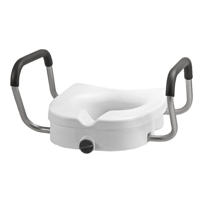 Raised Toilet Seat with Detachable Arms