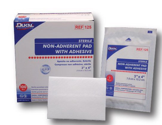 Non-Adherent Dressing with Adhesive