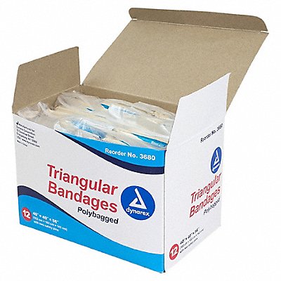 Triangular Bandage Cotton 40inx56in PK12